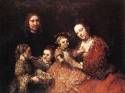 REMBRANDT Harmenszoon van Rijn Family Group oil